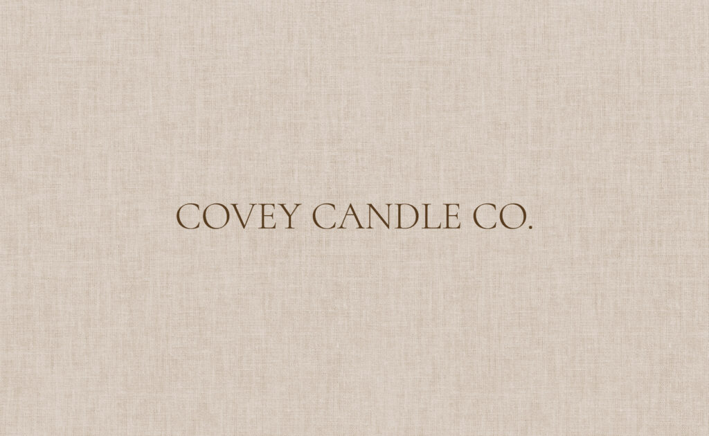 Covey Candle Co. brand and logo design.